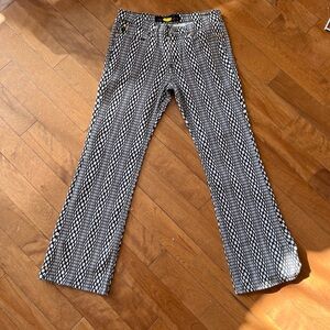 Todd Oldham Black and White Graphic Jeans